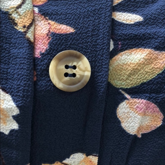 NAVY FLORAL OFF SHOULDER MAXI DRESS - Picture 8 of 8